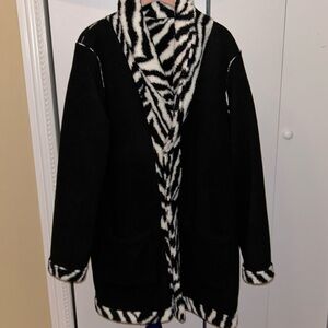 Reversible heavy fleece car coat